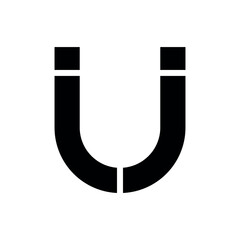 magnet sign symbol vector glyph color icon