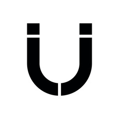 magnet sign symbol vector glyph color icon