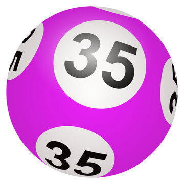 Boule de loto n&deg; 35 en PNG