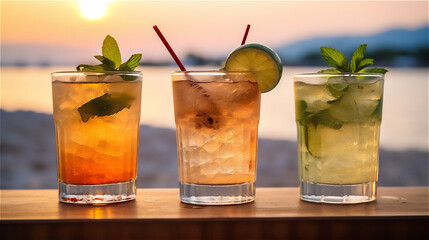 Summer Cocktail Drinks. 