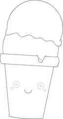 Cartoon Kawaii Food Vector Graphic