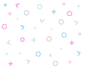 Set of geometric shapes for the background. Vector flat style, shapes illustration isolated on white background.