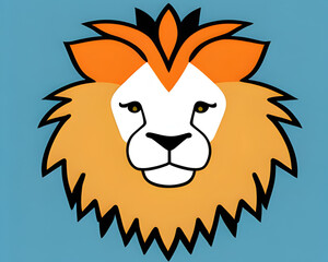 Fototapeta premium Lion head illustration