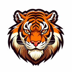 Tiger Head Cartoon Illustration