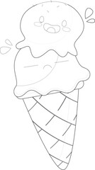 Cartoon Kawaii Food Vector Graphic