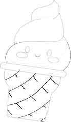 Cartoon Kawaii Food Vector Graphic