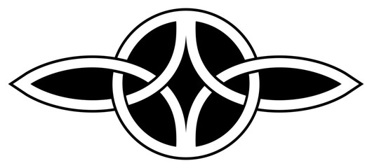 Serch Bythol als Kontur in Schwarz. Keltisches Symbol. Isolierter Hintergrund.
Keltisches Symbol das die nie endende Liebe zwischen zwei Menschen darstellt.