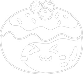 Cartoon Kawaii Food Vector Graphic