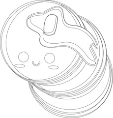 Cartoon Kawaii Food Vector Graphic