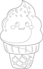 Cartoon Kawaii Food Vector Graphic