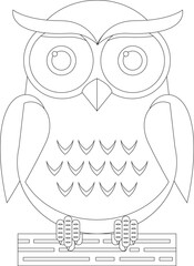Cartoon Owl Animal Vector Graphic