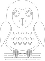 Cartoon Owl Animal Vector Graphic