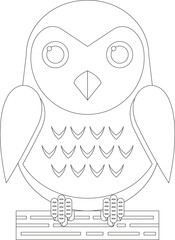 Cartoon Owl Animal Vector Graphic
