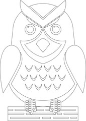 Cartoon Owl Animal Vector Graphic