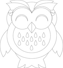 Cartoon Owl Animal Vector Graphic