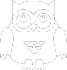 Cartoon Owl Animal Vector Graphic