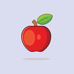 red apple illustration