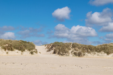Blåvand beach with blue sky