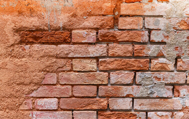 Naklejka premium Antique red brick wall