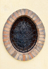Round window with stained glass