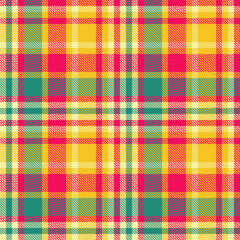 Textile tartan vector of seamless check texture with a plaid fabric pattern background.