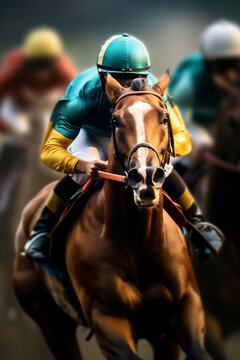 A Horse Jockey in a Race, Generative AI