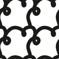 Seamless abstract pattern of tangled lines