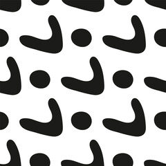 Seamless pattern with hand drawn shapes. Vector illustration