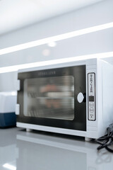 microwave oven in a kitchen