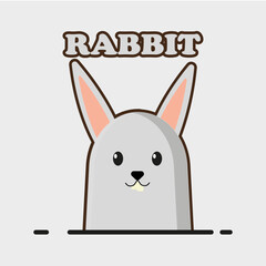 set cute animal illustration panda, cat, monkey, pig, rabbit, bear, cow, penguin, monkey