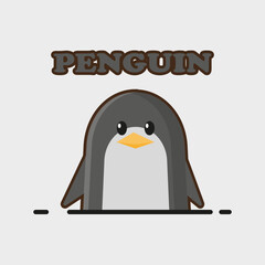 set cute animal illustration panda, cat, monkey, pig, rabbit, bear, cow, penguin, monkey