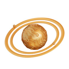 3d illustration of Saturn 