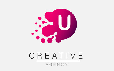 logo of the letters U. U is a letter vector design with dots
