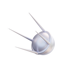 3d illustration of natural satellite