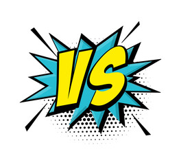 Naklejka premium Cartoon VS Versus