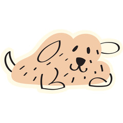 Where's My Dog ?. Set of cute dog cartoon character design.