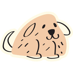 Where's My Dog ?. Set of cute dog cartoon character design.