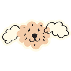 Where's My Dog ?. Set of cute dog cartoon character design.