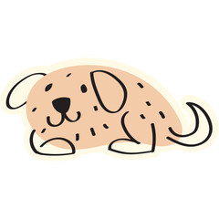 Where's My Dog ?. Set of cute dog cartoon character design.