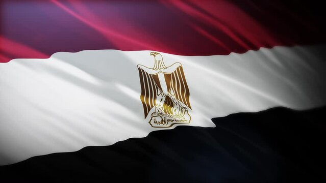 The flag of the Arab Republic of Egypt, in full screen, with a very high 4K resolution