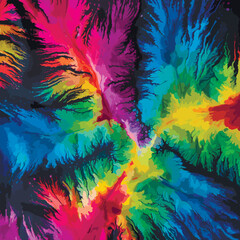 Seamless abstract colorful hippie background. Color picture for summer. Minimalistic geometric design. Seamless pattern design for banner, poster, card, t-shirt transferable. Watercolor paint abstract