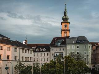 Houses in the old town of Linz, Austria