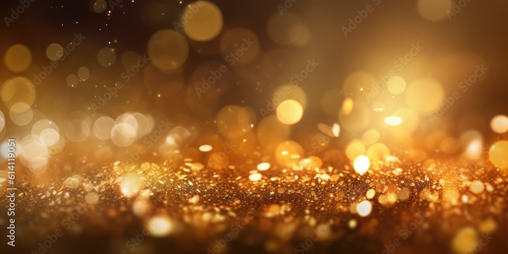 Aufkleber a gold abstract bokeh background. generative ai image aig30.
