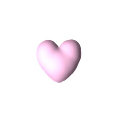 pink heart isolated on white