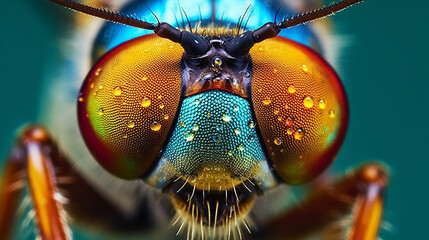 Generative AI. Insect Eyes: Explore the mesmerizing patterns and colors of insect eyes up close,...