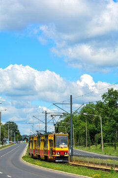 tram in the city.