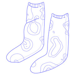 set of clothes, accessories for man and woman. illustrations of garment from wardrobe. cartoon pants jeans