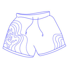 set of clothes, accessories for man and woman. illustrations of garment from wardrobe. cartoon pants jeans