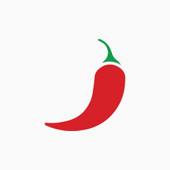 Red Hot natural chili pepper icon vector. Red hot pepper flat icon. Chili spicy symbol sign