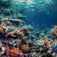 Fototapeta na wymiar Fantastische Unterwasserwelt